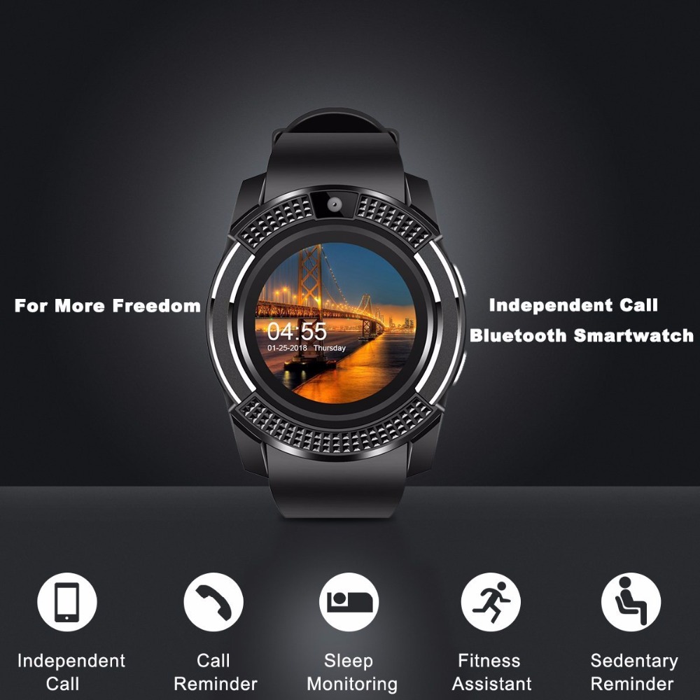 Smart Watches Bluetooth Smartwatch Touch Screen Watch HD Camera/SIM Card For Android & IOS Smart Phones