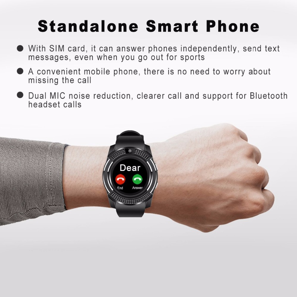 Smart Watches Bluetooth Smartwatch Touch Screen Watch HD Camera/SIM Card For Android & IOS Smart Phones