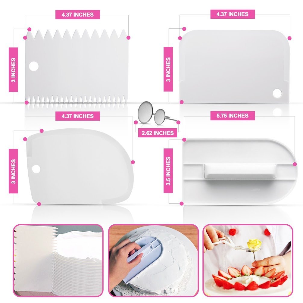 100PCS Multifunction Cake Decorating Kit Cake Turntable Set Pastry Tube Fondant Kitchen Bakery Tools