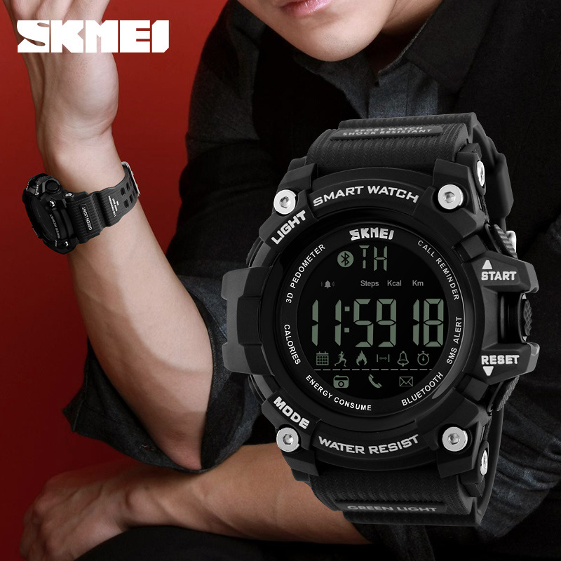 SKMEI Men Watch Pedometer Calories Smart Watch  Sports Watches 50M Waterproof Digital Wristwatches