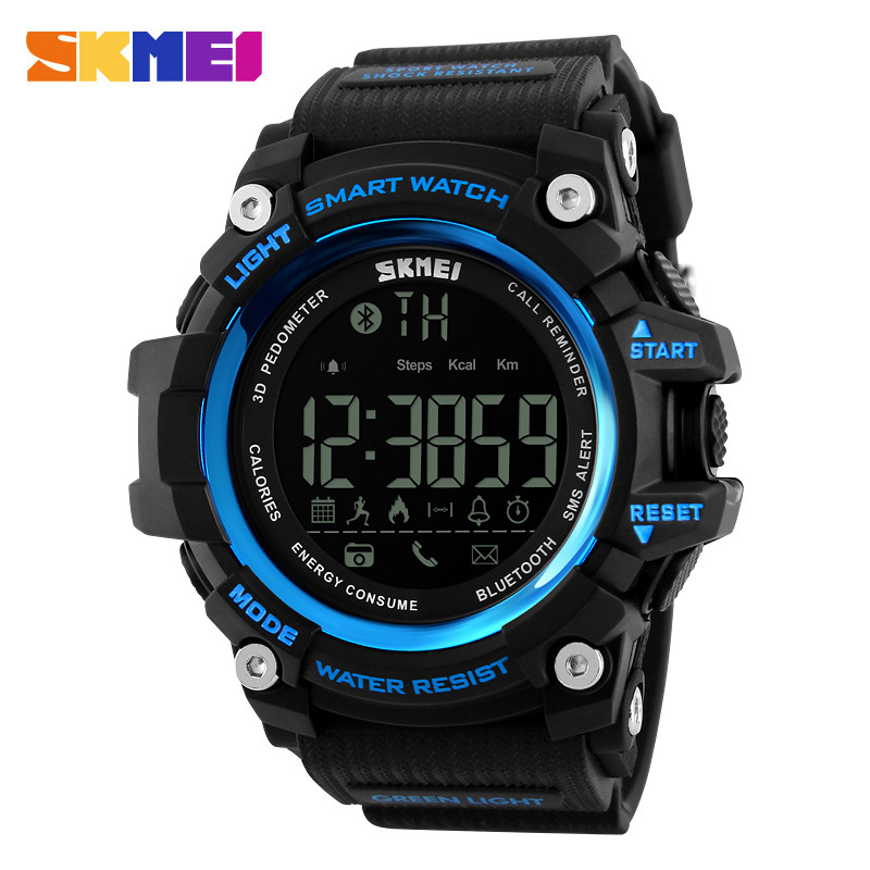 SKMEI Men Watch Pedometer Calories Smart Watch  Sports Watches 50M Waterproof Digital Wristwatches