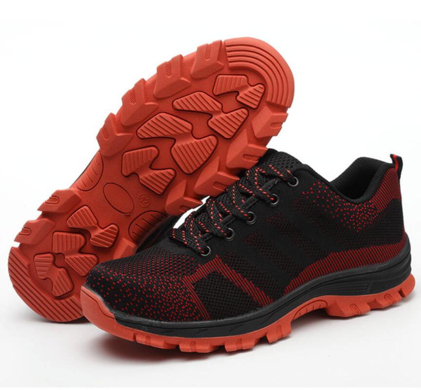 Men Steel Toe Cap Work Safety Shoes Outdoor Anti-slip Steel Puncture Proof Construction Shoes