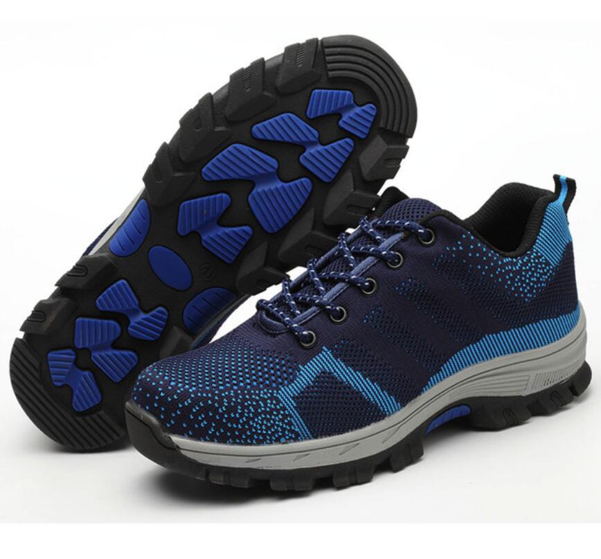 Men Steel Toe Cap Work Safety Shoes Outdoor Anti-slip Steel Puncture Proof Construction Shoes