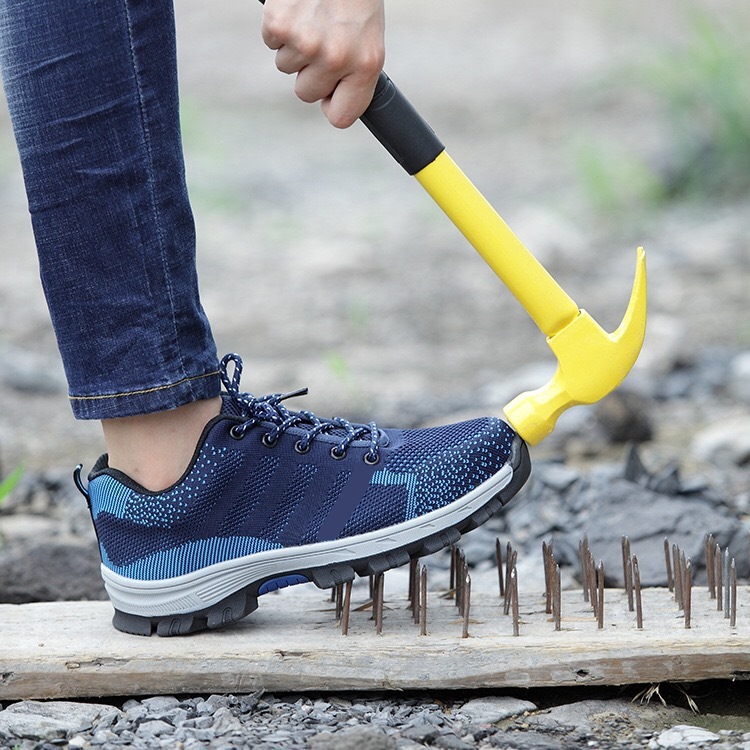 Men Steel Toe Cap Work Safety Shoes Outdoor Anti-slip Steel Puncture Proof Construction Shoes