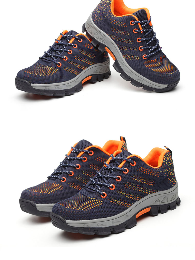 Men Steel Toe Cap Work Safety Shoes Outdoor Anti-slip Steel Puncture Proof Construction Shoes