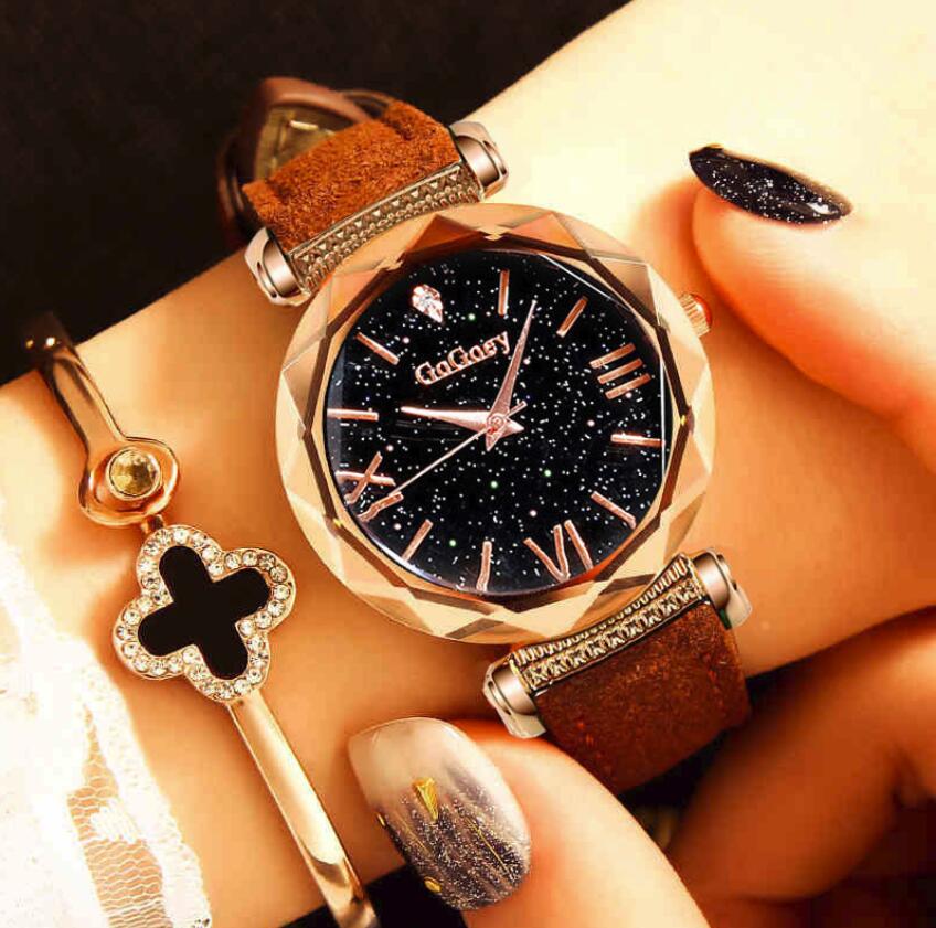 New Fashion Gogoey Brand Rose Gold Leather Watches Women Ladies Casual Dress Quartz Wristwatch