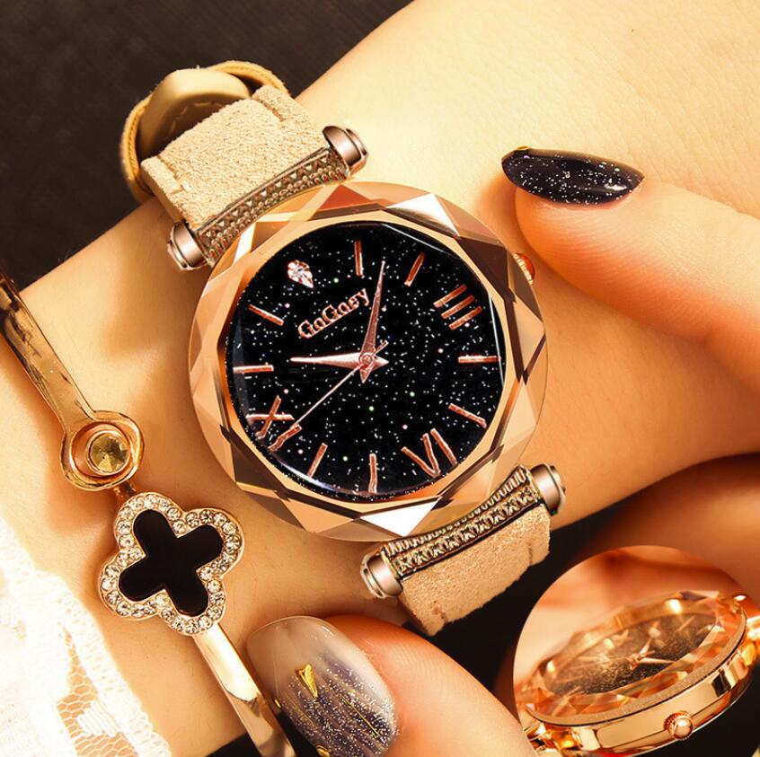 New Fashion Gogoey Brand Rose Gold Leather Watches Women Ladies Casual Dress Quartz Wristwatch