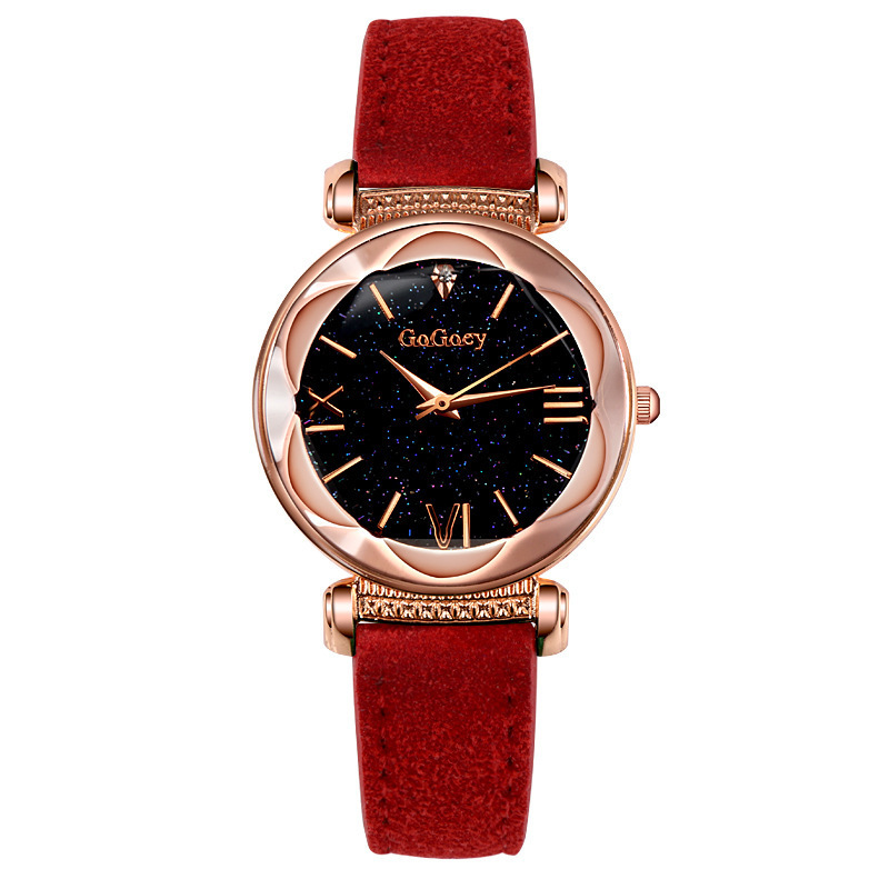 New Fashion Gogoey Brand Rose Gold Leather Watches Women Ladies Casual Dress Quartz Wristwatch