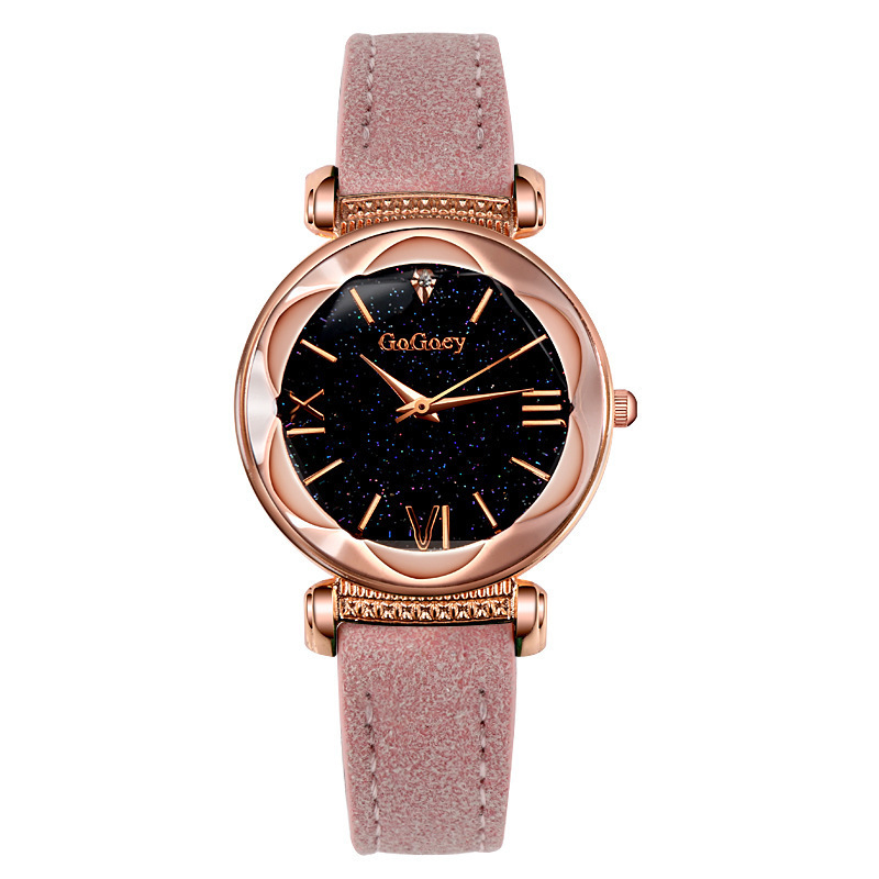 New Fashion Gogoey Brand Rose Gold Leather Watches Women Ladies Casual Dress Quartz Wristwatch