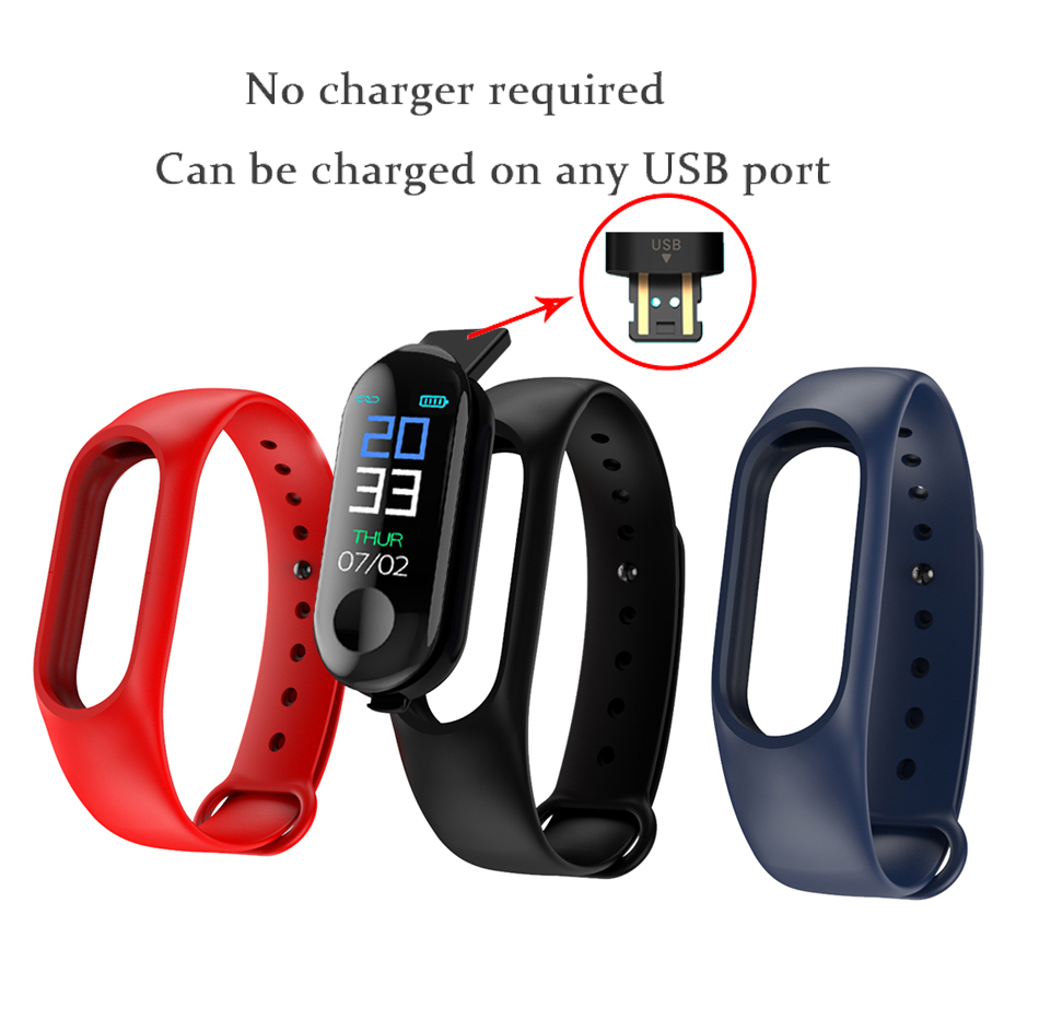 Color Screen Smart Watch Sport Fitness Bracelet Waterproof Blood Pressure Activity Tracker Watches