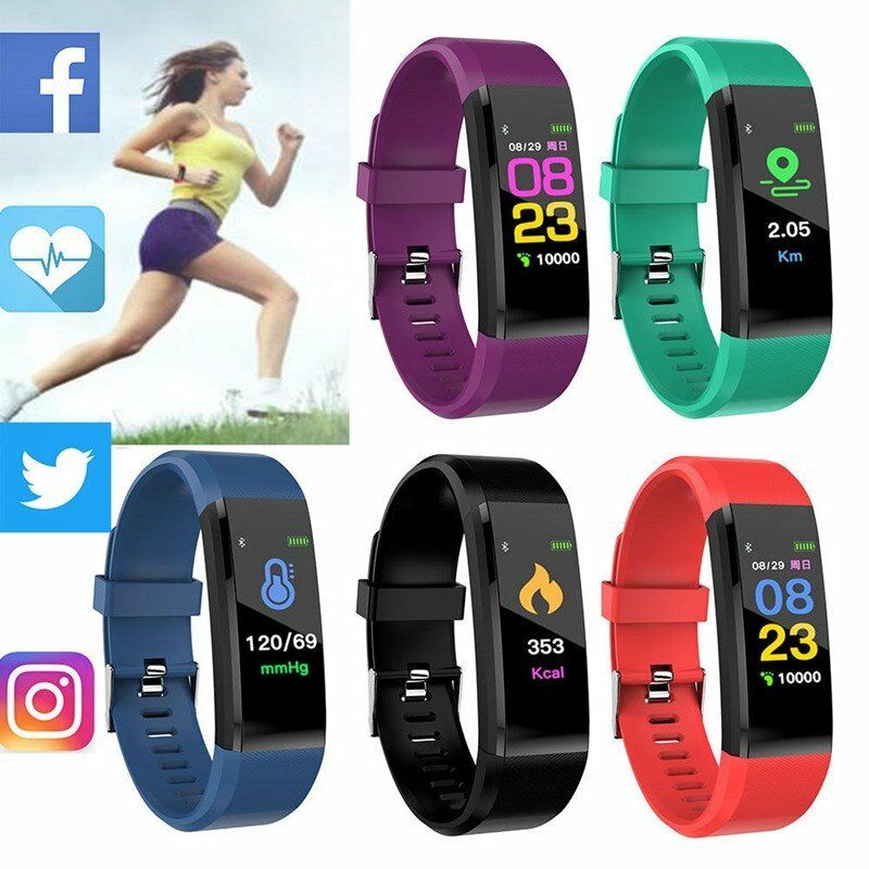 Smart Band Fitness Sports Blood Pressure Heart Rate Monitor Smart Watch Wrist Band Bracelet