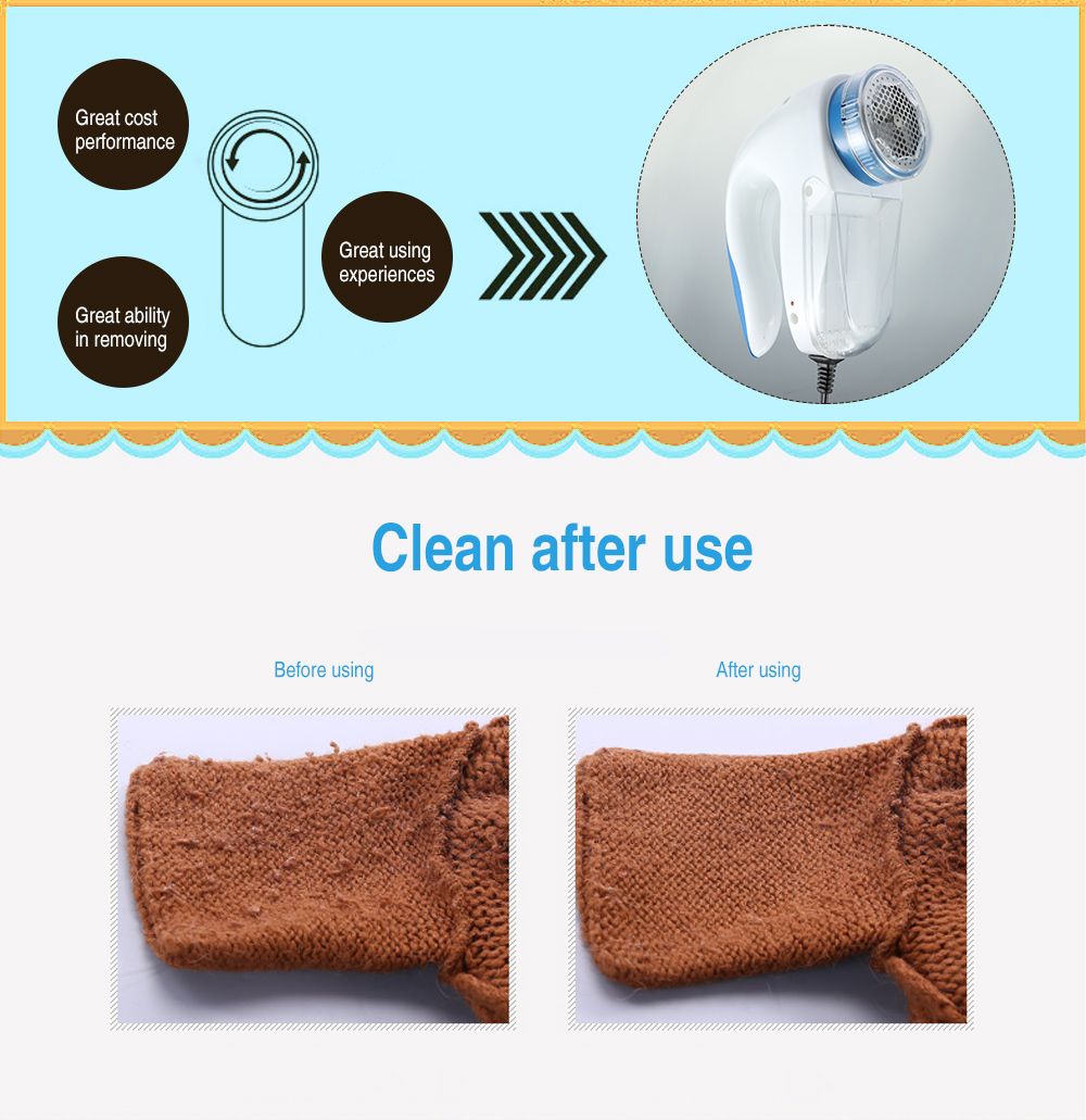 EU Plug Electric Fabric Sweater Carpets Clothes Lint Remover Fuzz Pills Shaver Fluff Cut Machine