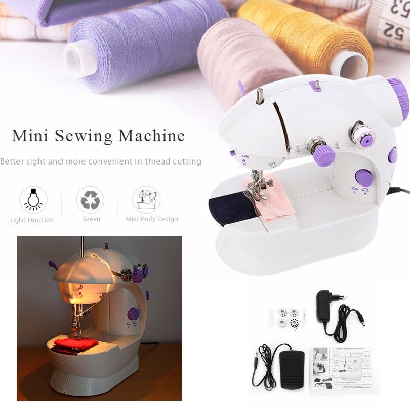 Electric Mini Sewing Machine Home Hand Machine To Sew Speed Adjustment With Light Sewing Machine