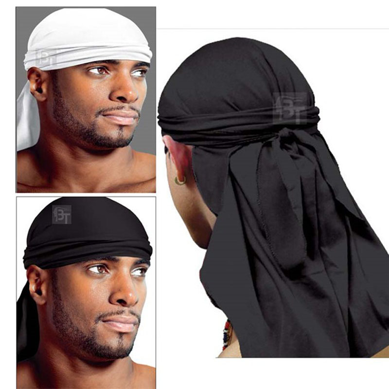 Hot Sale New Fashion Elegant Spandex King's Durag Biker Head Wrap Skullcap Bandanna Doo Rag For Men
