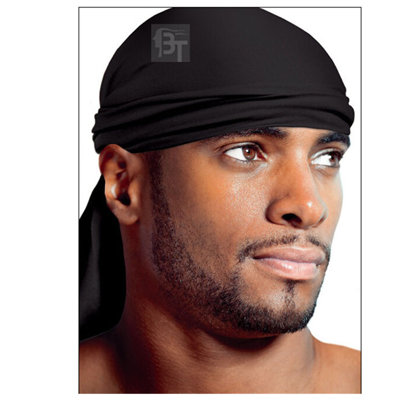 Hot Sale New Fashion Elegant Spandex King's Durag Biker Head Wrap Skullcap Bandanna Doo Rag For Men