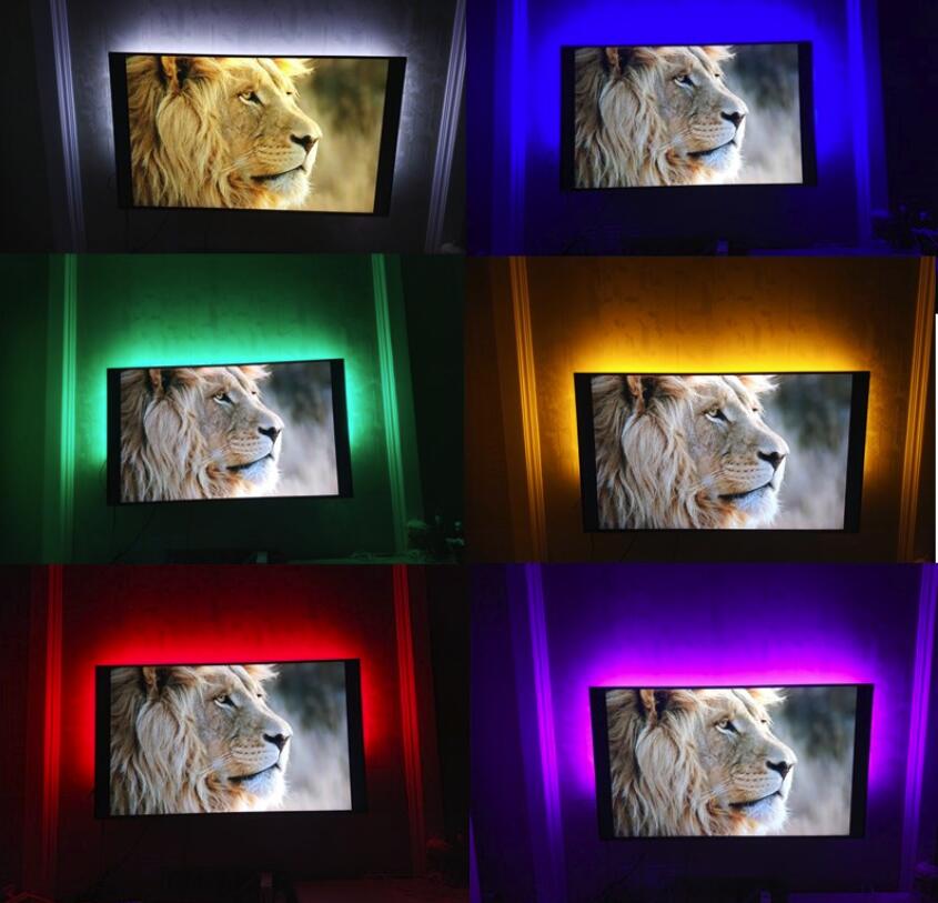 USB LED Strip Flexible Lights Lamp Remote control Desktop Decor Tape TV Background LED Lighting
