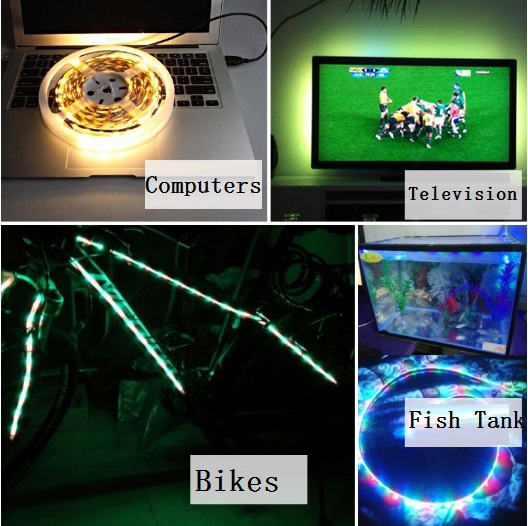 USB LED Strips SMD Light Strings Christmas Desk Home Decor Lamp Tape TV Background LED Lighting