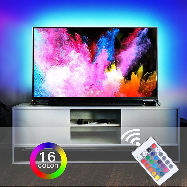 USB LED Strip Flexible Lights Lamp Remote control Desktop Decor Tape TV Background LED Lighting