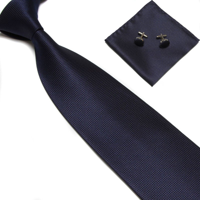 Men Classic Solid Plain Fine Tie Woven Skinny Silk Blend Suits Ties Neckties Office Work Men Tie Set Gift