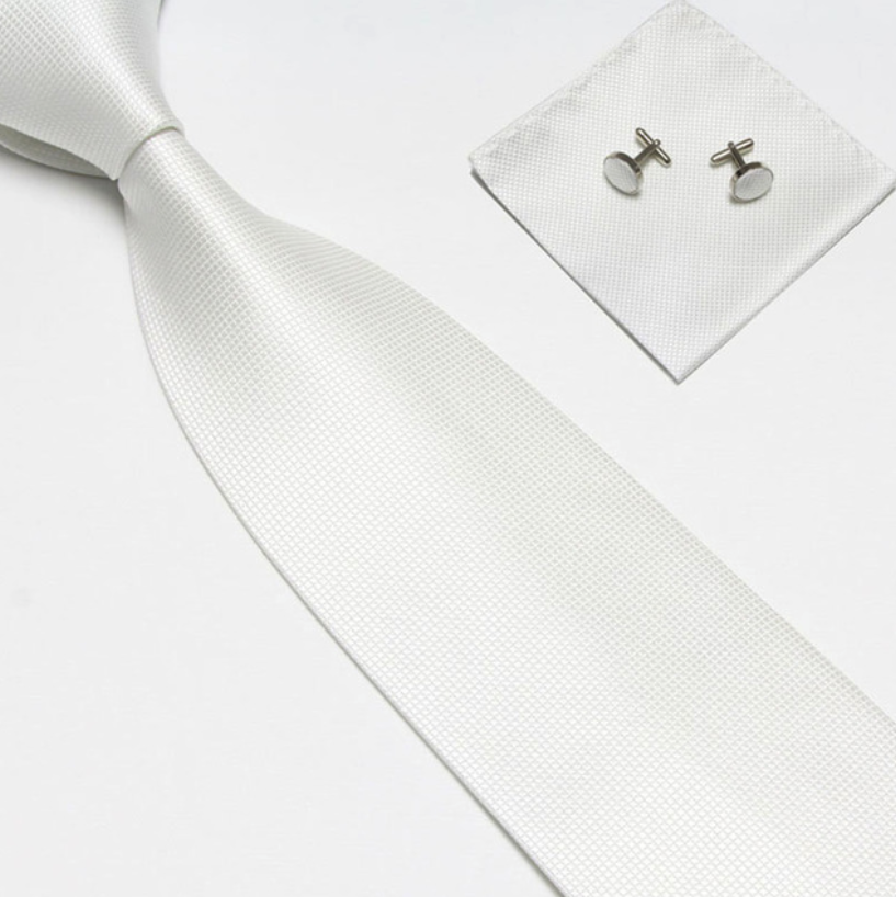 Men Classic Solid Plain Fine Tie Woven Skinny Silk Blend Suits Ties Neckties Office Work Men Tie Set Gift