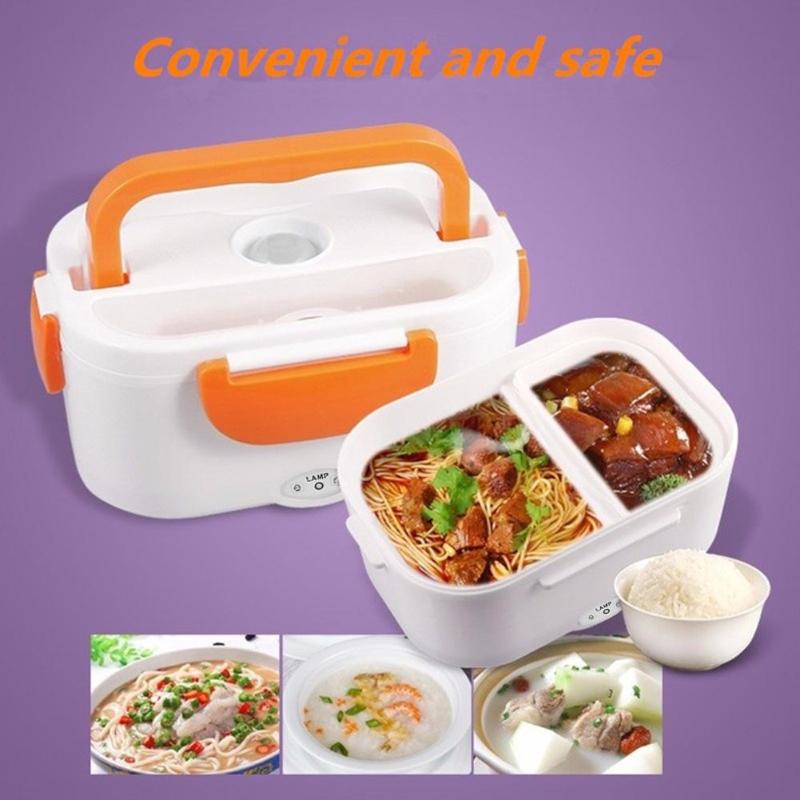 Electric Heating Lunch Box Food Container Portable Food Heater Bento Box Home Office EU Plug