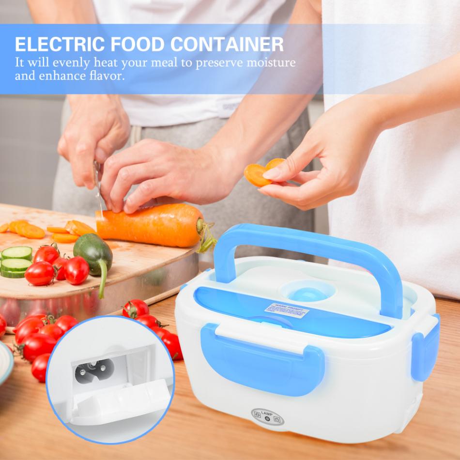 Electric Heating Lunch Box Food Container Portable Food Heater Bento Box Home Office EU Plug