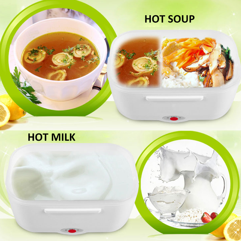 Electric Heating Lunch Box Food Container Portable Food Heater Bento Box Home Office EU Plug