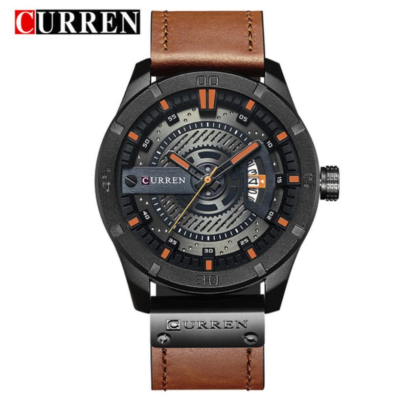 Luxury Brand CURREN Men Military Sports Watches Men Quartz Date Clock Leather Wrist Watch Men