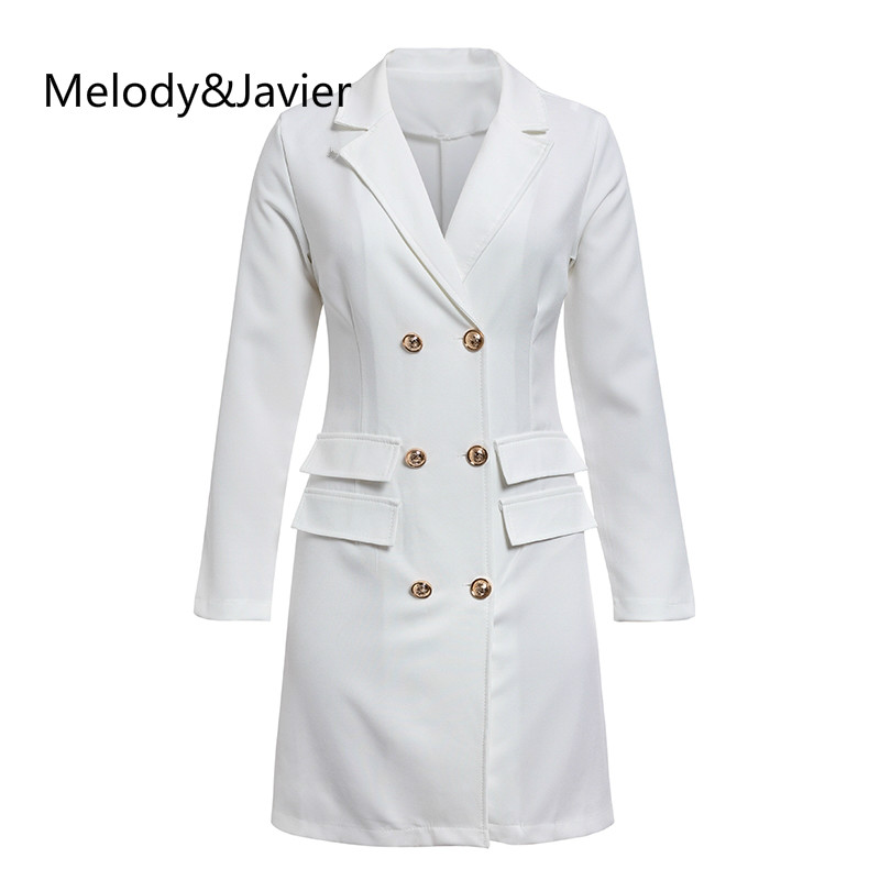 Vintage Blazer Dresses Women Office Work Dresses Long Sleeve Slim Work Blazers Coat Formal Dress Suit