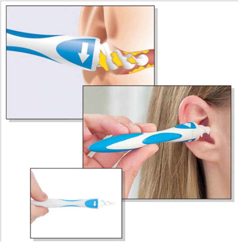 16 Tips Rotating Smart Ear Cleaner Earpick Easy Earwax Removal Soft Spiral Cleaner  Ear Care Kit