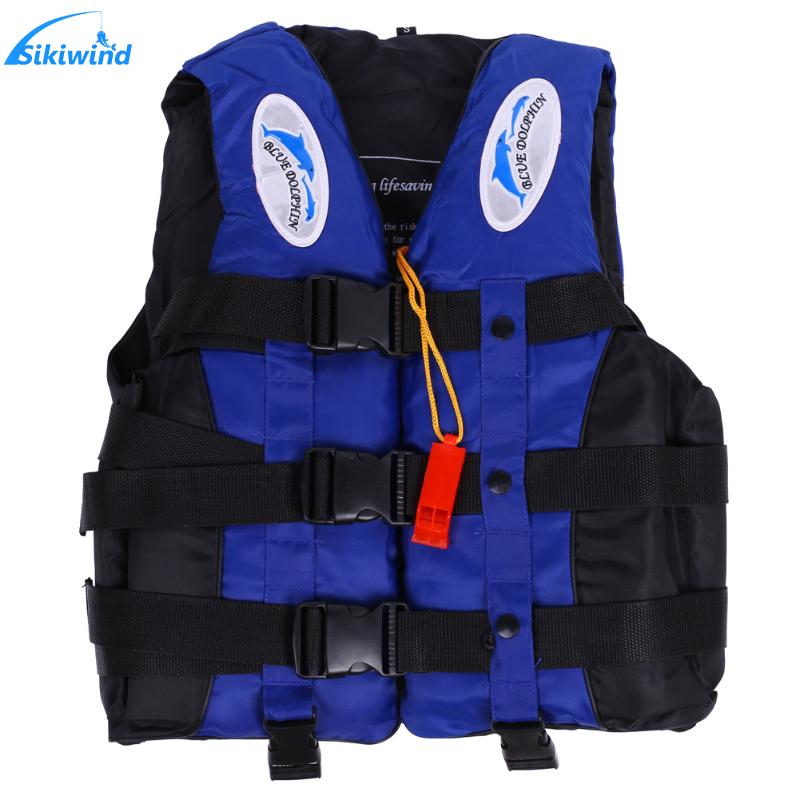 Life Jacket Adult Kids Universal Outdoor Swimming Boating Ski Vest Survival Suit with Whistle