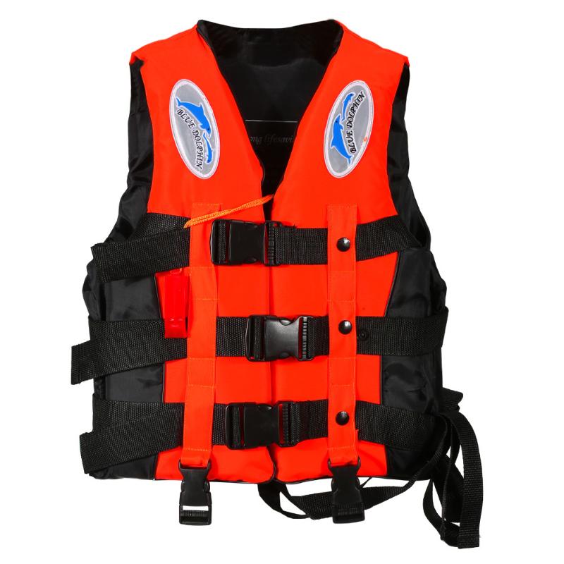Life Jacket Adult Kids Universal Outdoor Swimming Boating Ski Vest Survival Suit with Whistle