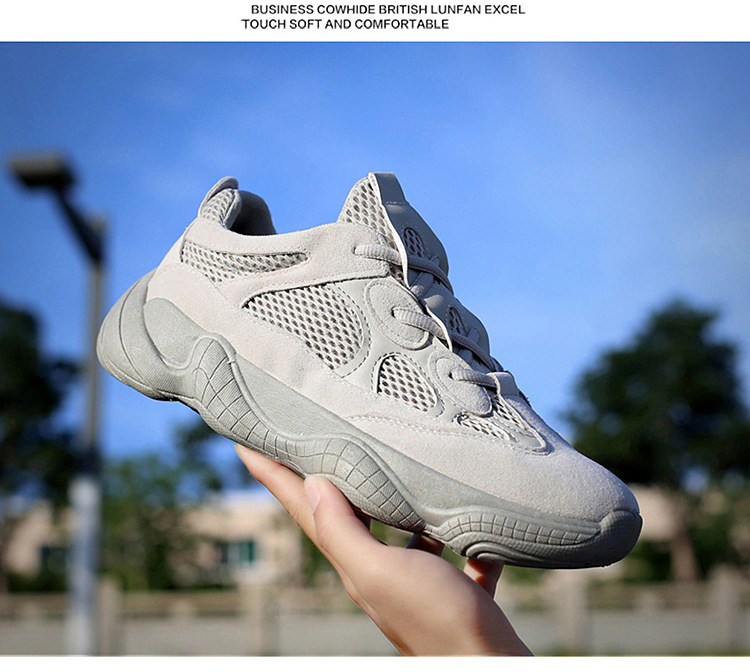 Hot Running Shoes Men&apos;s Desert Rat 500 Sneakers Mesh Outdoors Boost Shoes Yeezy Sales