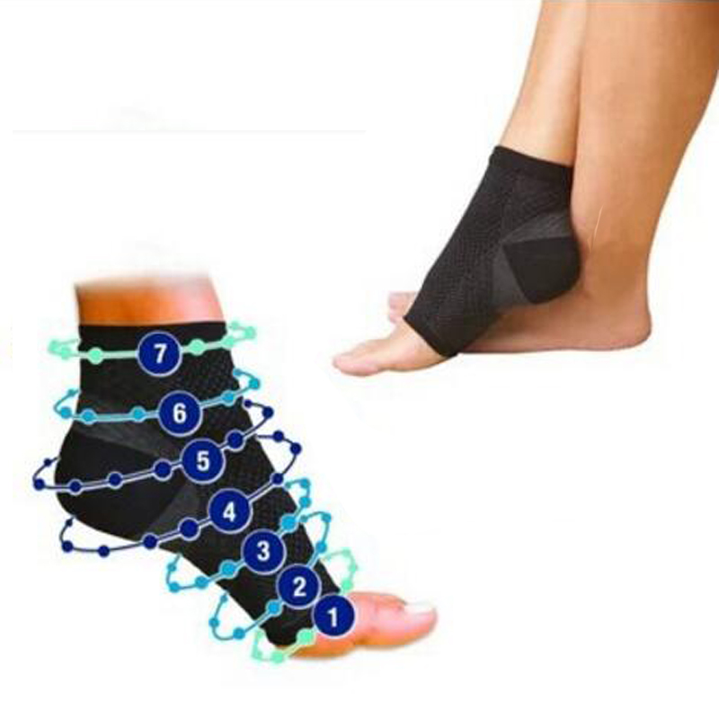 Foot Ankle Compression Socks Anti Fatigue Varicose Feet Sleeve Unisex Plantar Pain Reduce Swelling