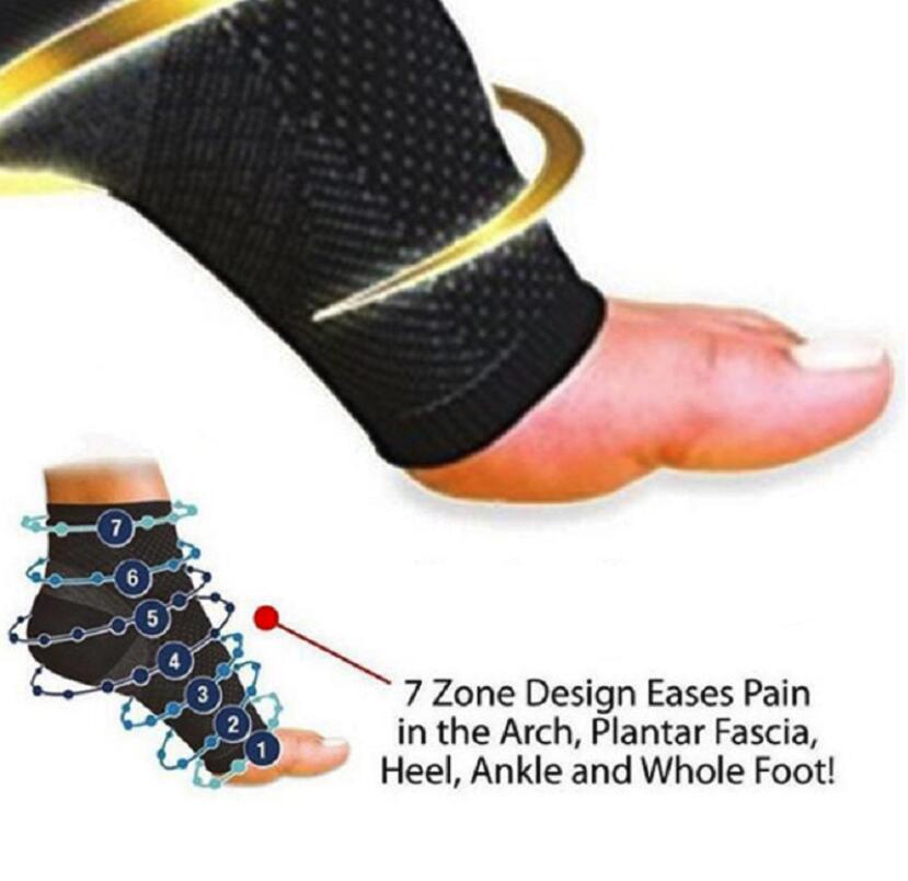 Foot Ankle Compression Socks Anti Fatigue Varicose Feet Sleeve Unisex Plantar Pain Reduce Swelling