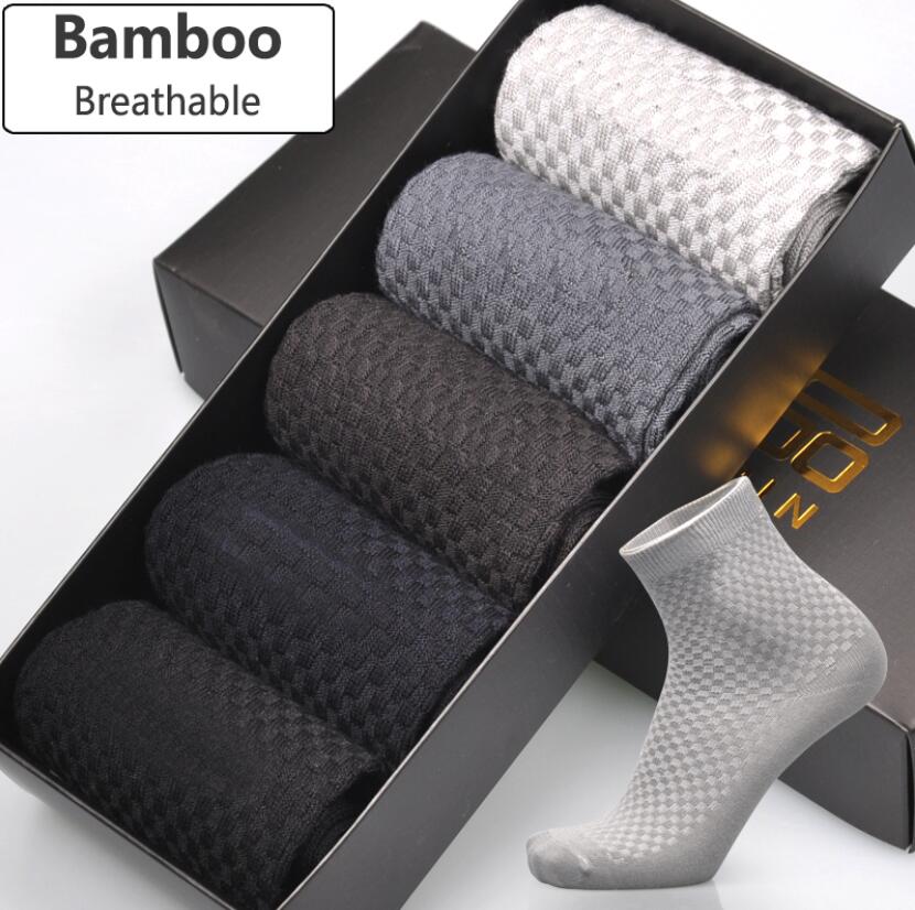 Men Bamboo Fiber Socks Brand New Casual Business Anti-Bacterial Deodorant Breathable Men Long Socks
