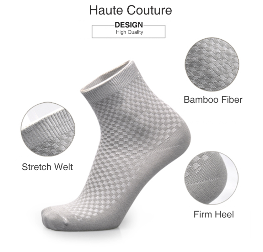 Men Bamboo Fiber Socks Brand New Casual Business Anti-Bacterial Deodorant Breathable Men Long Socks