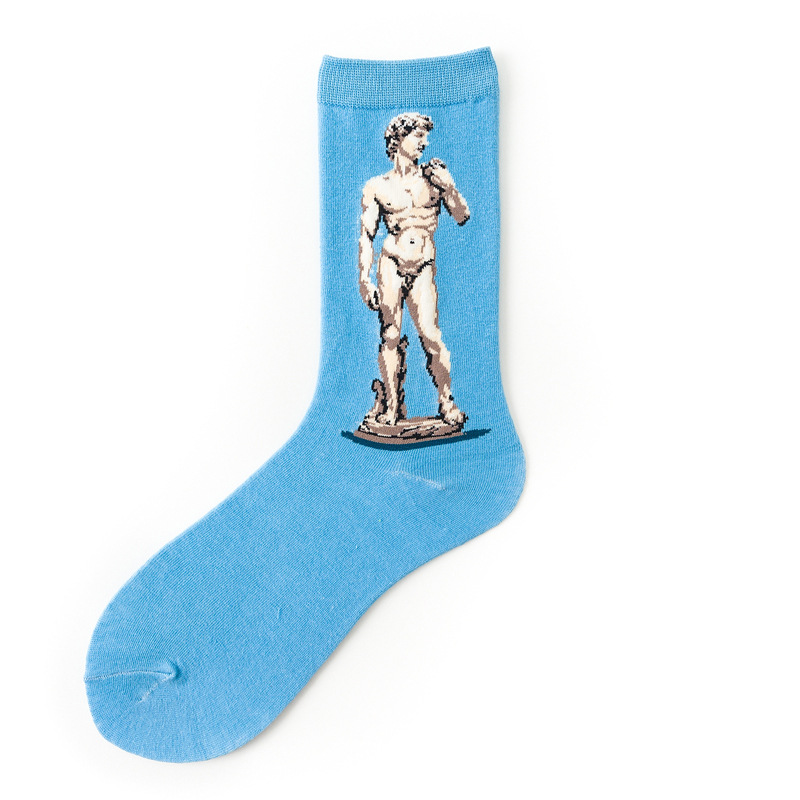 Happy Socks Men Funny Art Dress Socks Color Lot Women Fashion Socks Set Print Van Gogh Art Socks