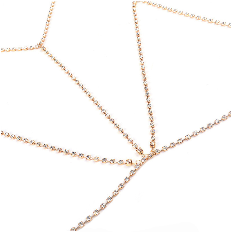 Bikini Body Chain Exclusive Custom Sexy Metal Body Chain Breast Bra Hollow Statement Choker Collars