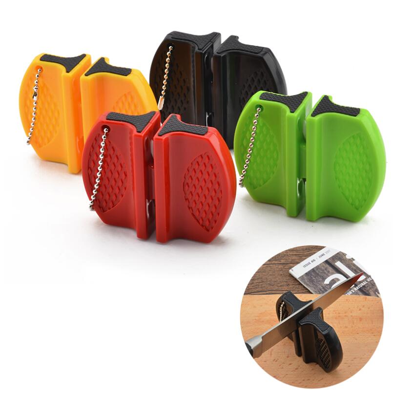 Portable Knife Sharpener Kitchen Tools Creative Butterfly Two-stage Camping Pocket Knife Sharpener