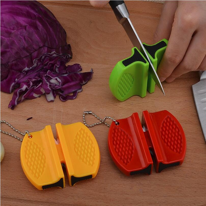 Portable Knife Sharpener Kitchen Tools Creative Butterfly Two-stage Camping Pocket Knife Sharpener