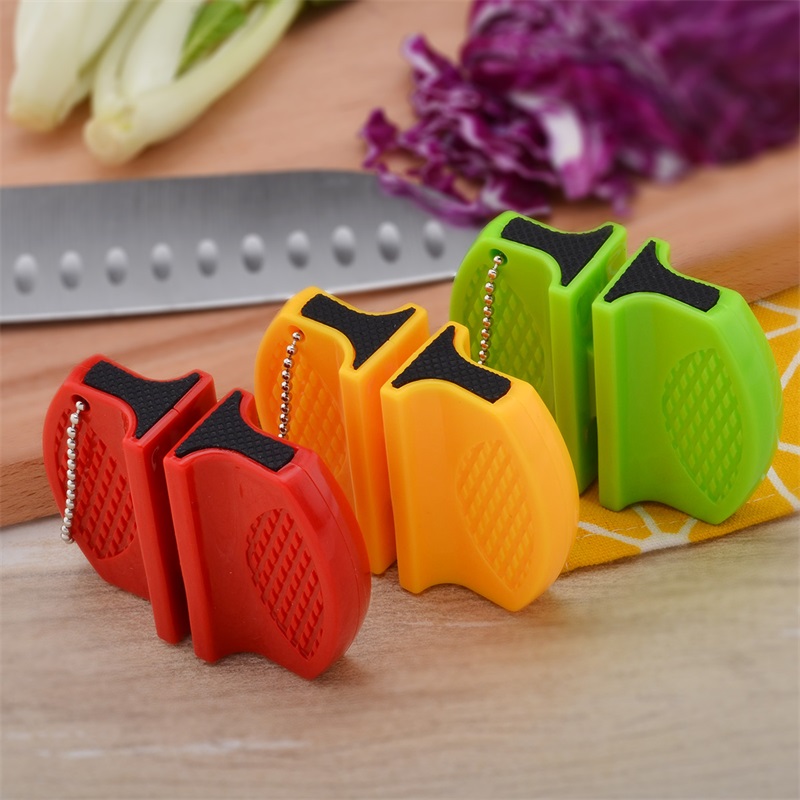 Portable Knife Sharpener Kitchen Tools Creative Butterfly Two-stage Camping Pocket Knife Sharpener