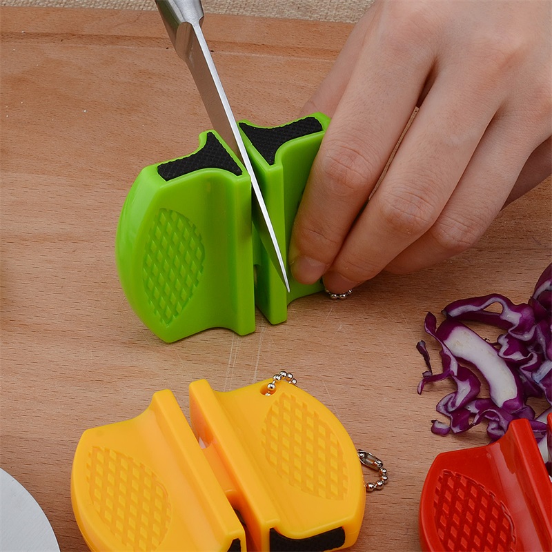 Portable Knife Sharpener Kitchen Tools Creative Butterfly Two-stage Camping Pocket Knife Sharpener