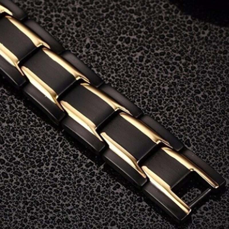 Magnetic Hematite Copper Bracelet Men Health Bracelets With Buckle Clasp Therapy Bangles Jewelry