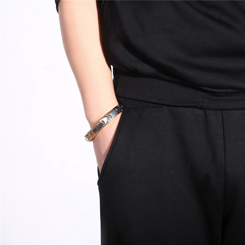 Magnetic Hematite Copper Bracelet Men Health Bracelets With Buckle Clasp Therapy Bangles Jewelry