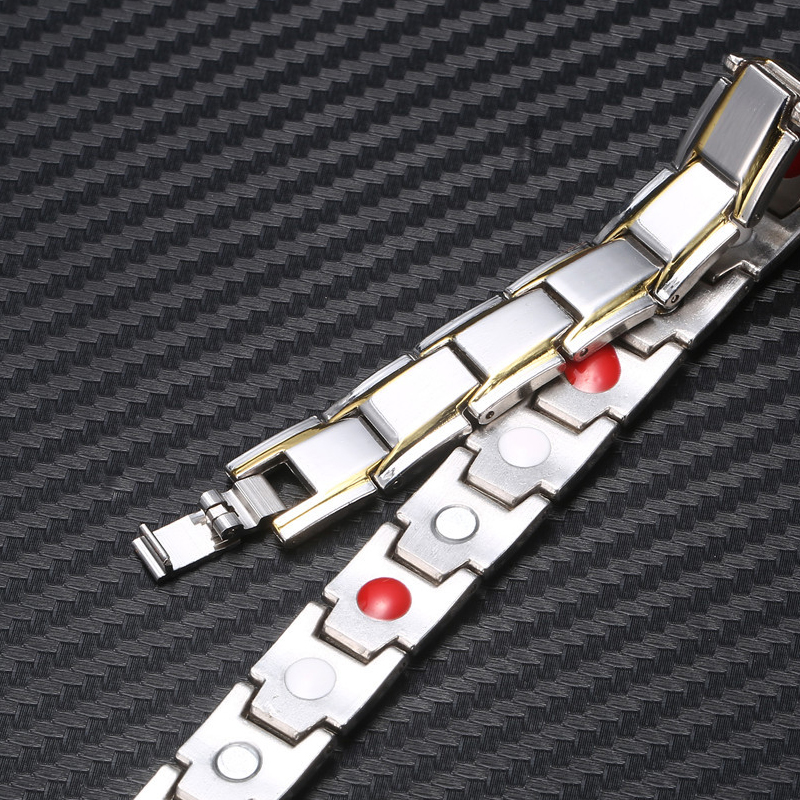 Magnetic Hematite Copper Bracelet Men Health Bracelets With Buckle Clasp Therapy Bangles Jewelry