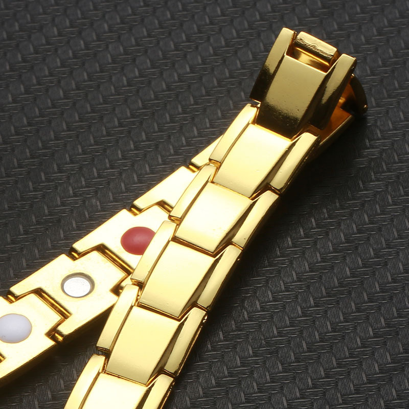 Magnetic Hematite Copper Bracelet Men Health Bracelets With Buckle Clasp Therapy Bangles Jewelry
