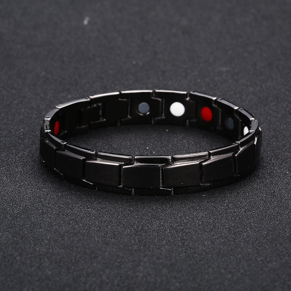 Magnetic Hematite Copper Bracelet Men Health Bracelets With Buckle Clasp Therapy Bangles Jewelry