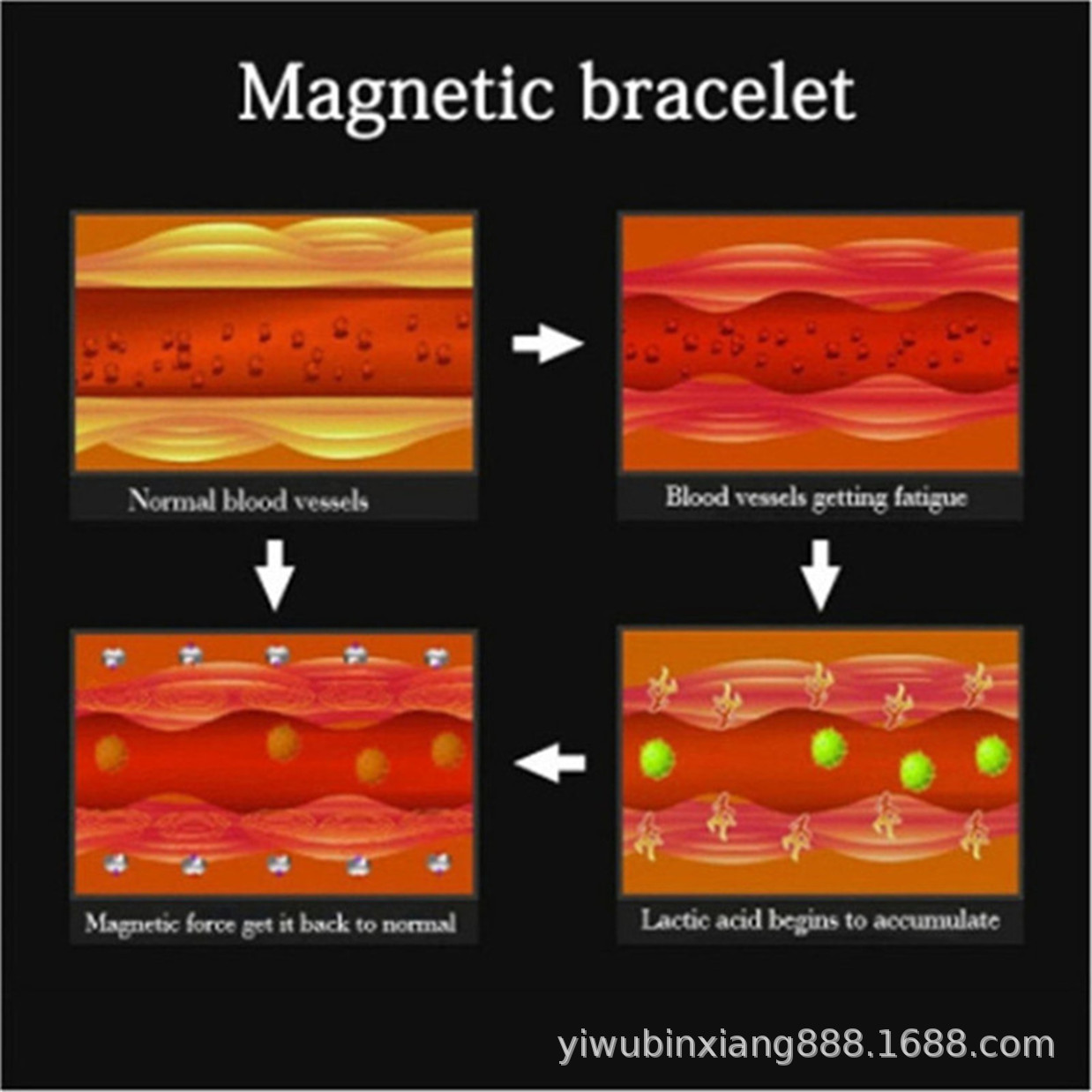 Weight Loss Round Black Stone Magnetic Therapy Bracelet Health Care Magnetic Hematite Bracelet