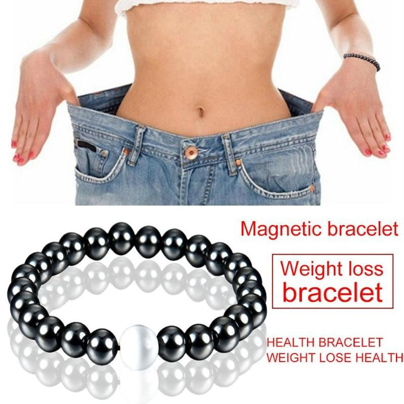 Weight Loss Round Black Stone Magnetic Therapy Bracelet Health Care Magnetic Hematite Bracelet